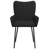 vidaXL Chaises &agrave; manger lot de 2 noir tissu