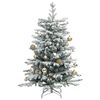 vidaXL Sapin de No&euml;l artificiel articul&eacute; 150 LED et boules 150 cm