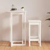 vidaXL Table de bar Blanc 60x60x110 cm Bois massif de pin