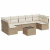 vidaXL Salon de jardin avec coussins 8 pcs beige r&eacute;sine tress&eacute;e
