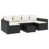 vidaXL Salon de jardin 2 pcs avec coussins Noir R&eacute;sine tress&eacute;e
