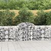 vidaXL Paniers &agrave; gabions arqu&eacute;s 11 pcs 200x50x80/100 cm Fer galvanis&eacute;
