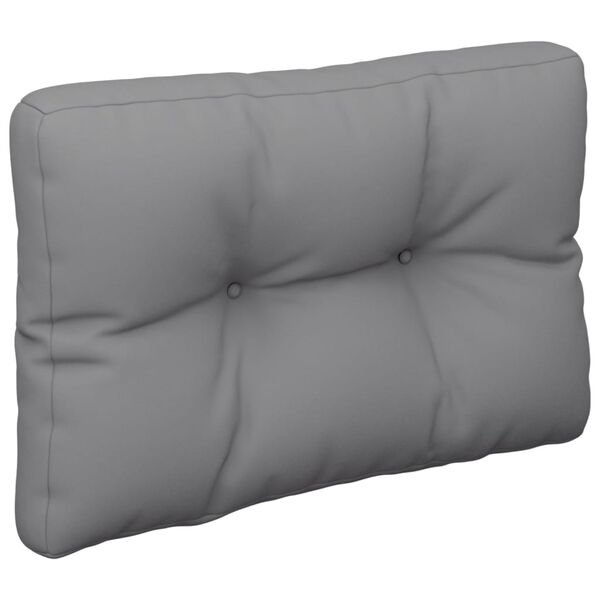 vidaXL Coussin de palette gris 60x40x12 cm tissu