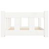 vidaXL Lit pour chien Blanc 65,5x50,5x28 cm Bois de pin solide