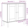 vidaXL Buffet SENJA aspect rotin blanc 80x35x80 cm bois massif de pin