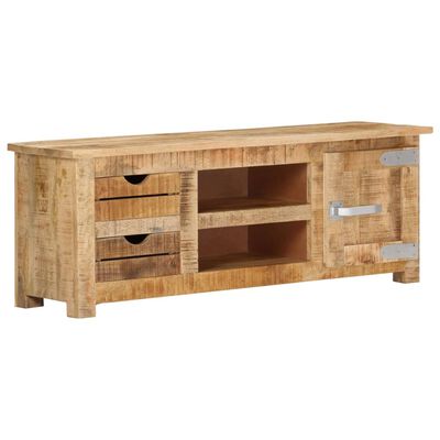 vidaXL Meuble TV 110x30x40 cm Bois de manguier brut