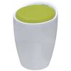vidaXL Tabouret Blanc et vert Similicuir