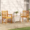 vidaXL Chaises de jardin lot de 2 Bois d'acacia solide