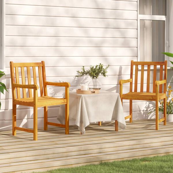 vidaXL Chaises de jardin lot de 2 Bois d'acacia solide