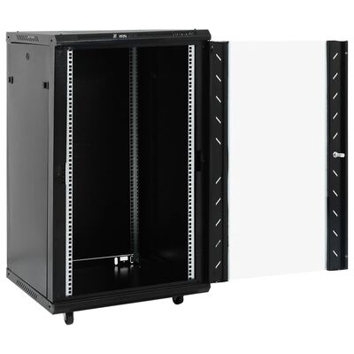 vidaXL Coffret de réseau 18U 19" IP20 noir 60x60x100 cm