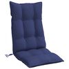 vidaXL Coussins de chaise &agrave; dossier haut lot de 4 bleu marine