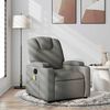 vidaXL Fauteuil inclinable de massage gris fonc&eacute; tissu