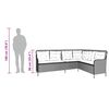 vidaXL Canap&eacute; de jardin avec coussins forme de L gris r&eacute;sine tress&eacute;e