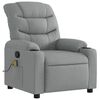 vidaXL Fauteuil inclinable de massage gris clair tissu