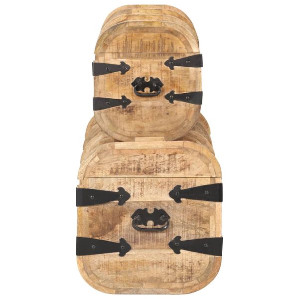 vidaXL Coffres de rangement 2 pcs Bois de manguier massif