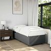 vidaXL Cadre de lit sans matelas gris foncé tissu