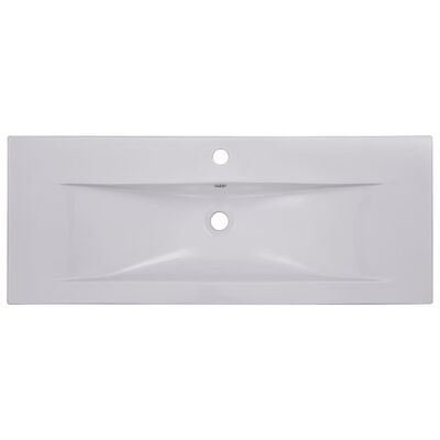 vidaXL Lavabo encastré 101 x 39,5 x 18,5 cm Céramique Blanc