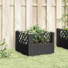 vidaXL Jardini&egrave;re avec piquets noir 43,5x43,5x43,5 cm PP