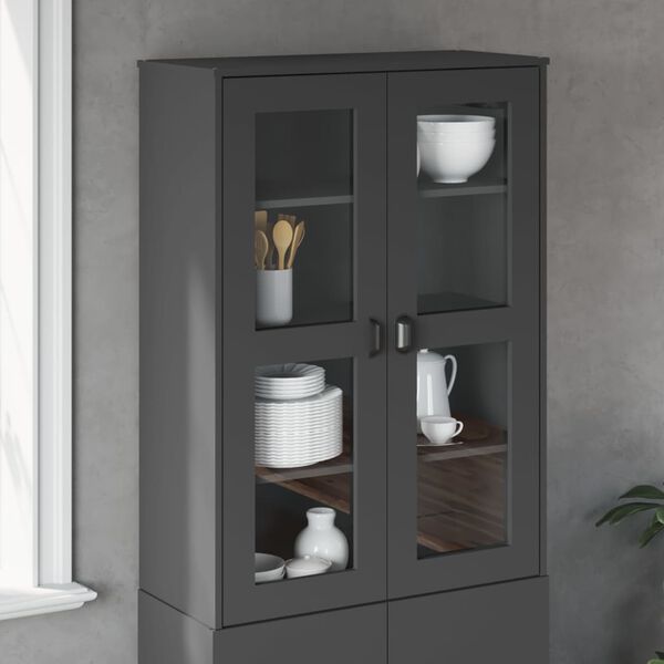 vidaXL Dessus pour buffet VIKEN gris anthracite bois d'ingénierie