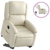 vidaXL Fauteuil inclinable &eacute;lectrique cr&egrave;me similicuir
