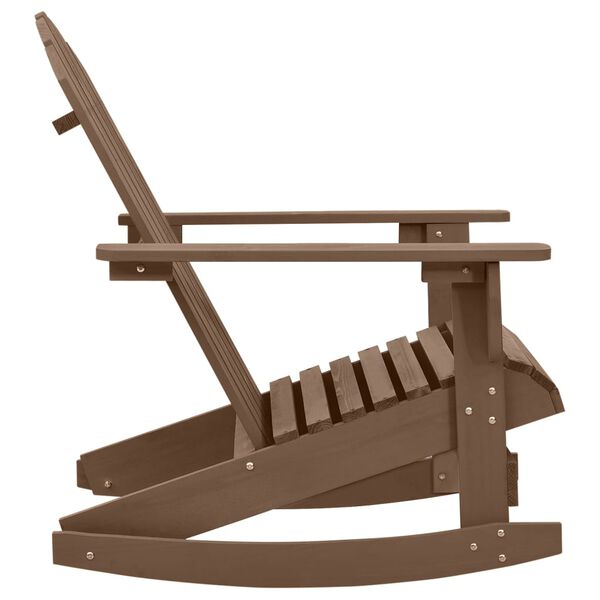 vidaXL Chaise &agrave; bascule de jardin Bois Marron