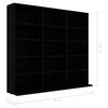 vidaXL Armoire &agrave; CD Noir 100x23x89,5 cm Agglom&eacute;r&eacute;