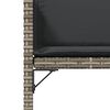 vidaXL Chaises de jardin avec coussins lot de 4 gris r&eacute;sine tress&eacute;e