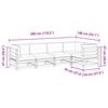 vidaXL Salon de jardin 5 pcs avec coussins bois de pin massif