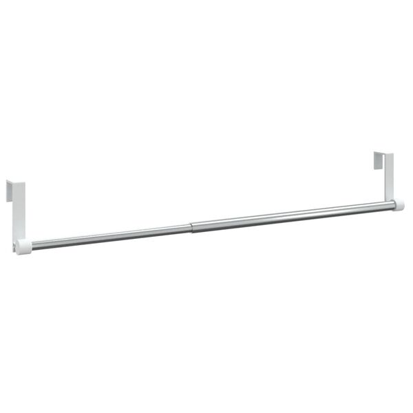 vidaXL Tringles à rideau 2 pcs blanc et argenté 40-60 cm aluminium