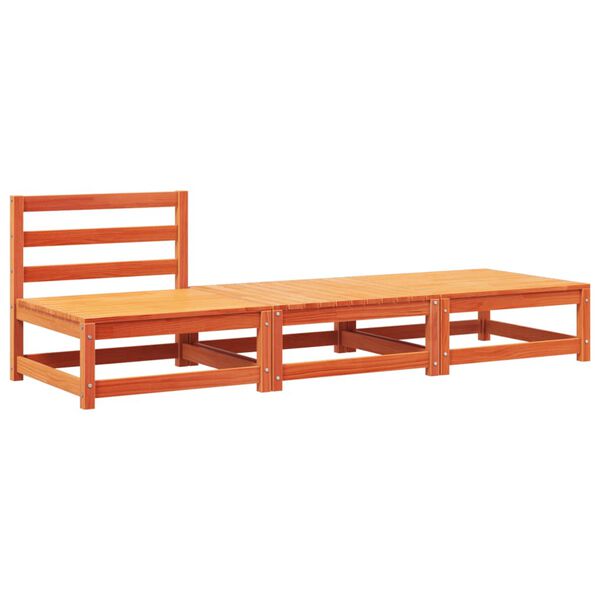 vidaXL Canap&eacute; de jardin sans accoudoirs avec coussins et repose-pieds