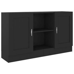 vidaXL Buffet Noir 120x30,5x70 cm Bois d'ing&eacute;nierie