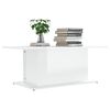 vidaXL Table basse blanc brillant 102x55,5x40 cm bois d'ing&eacute;nierie