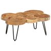 vidaXL Table basse 36 cm 6 troncs bois d'acacia massif