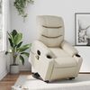 vidaXL Fauteuil inclinable de massage électrique crème similicuir