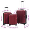 vidaXL Valise rigide 3 pcs Rouge bordeaux ABS