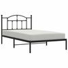 vidaXL Cadre de lit m&eacute;tal sans matelas avec t&ecirc;te de lit noir 100x200cm