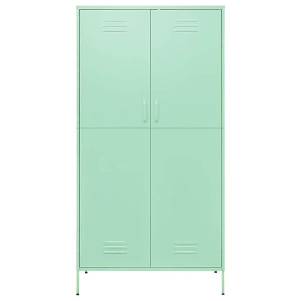vidaXL Garde-robe Vert menthe 90x50x180 cm Acier