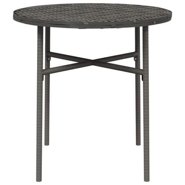 vidaXL Table &agrave; th&eacute; Gris 45 cm R&eacute;sine tress&eacute;e