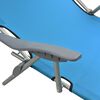 vidaXL Chaise longue avec auvent acier bleu