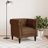 vidaXL Fauteuil Chesterfield marron tissu