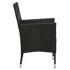 vidaXL Chaises de jardin lot de 2 avec coussins Résine tressée Noir