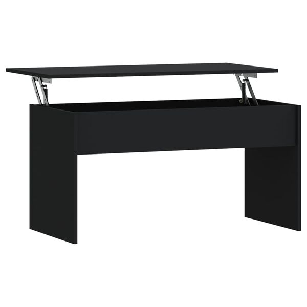 vidaXL Table basse noir 102x50,5x52,5 cm bois d'ing&eacute;nierie