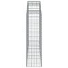 vidaXL Paniers &agrave; gabions arqu&eacute;s 3 pcs 200x50x140/160 cm Fer galvanis&eacute;