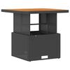 vidaXL Ensemble de salle &agrave; manger pour jardin Noir polyrotin