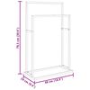 vidaXL Porte-serviettes sur pied Blanc 48x24x78,5 cm Fer