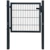 vidaXL Portail de cl&ocirc;ture en acier anthracite 100x100 cm