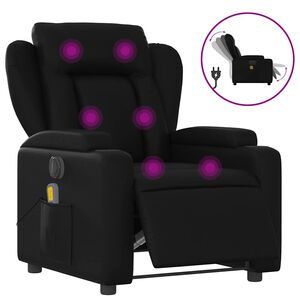 vidaXL Fauteuil inclinable de massage &eacute;lectrique noir similicuir