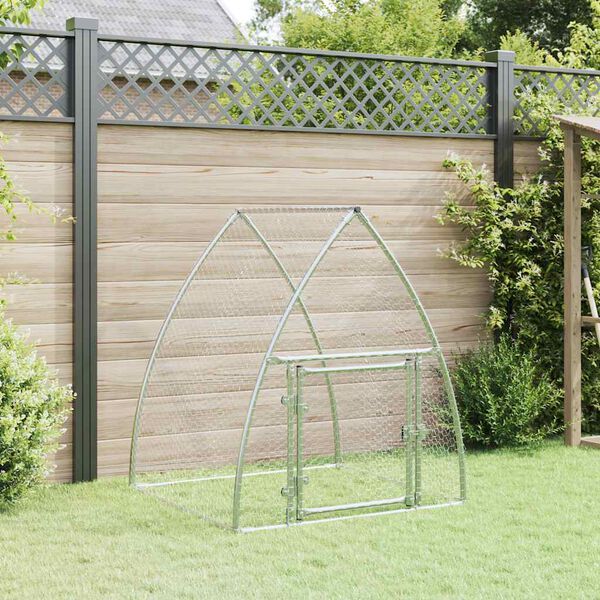 vidaXL Cage pour poules argenté 100x105x120 cm acier galvanisé