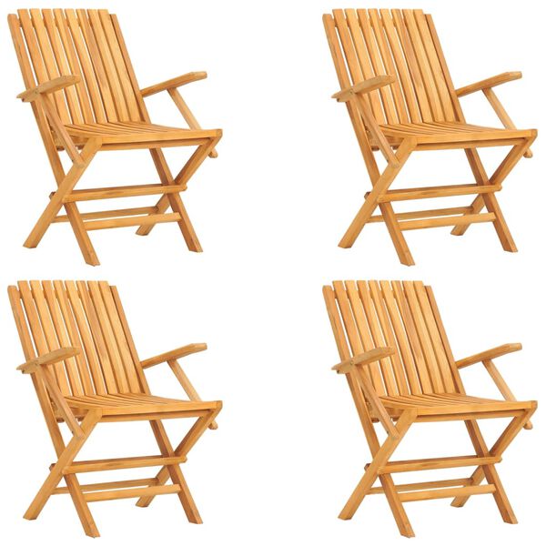 vidaXL Ensemble à manger de jardin 5 pcs Bois de teck massif