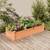 vidaXL Lit sur&eacute;lev&eacute; de jardin doublure 120x45x25 cm bois massif sapin